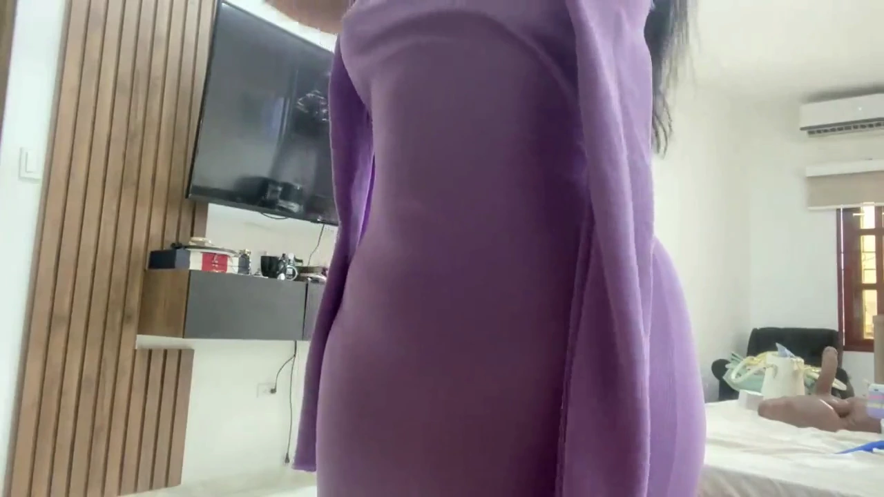 A curvy woman undresses to reveal her assets for my large member porn video